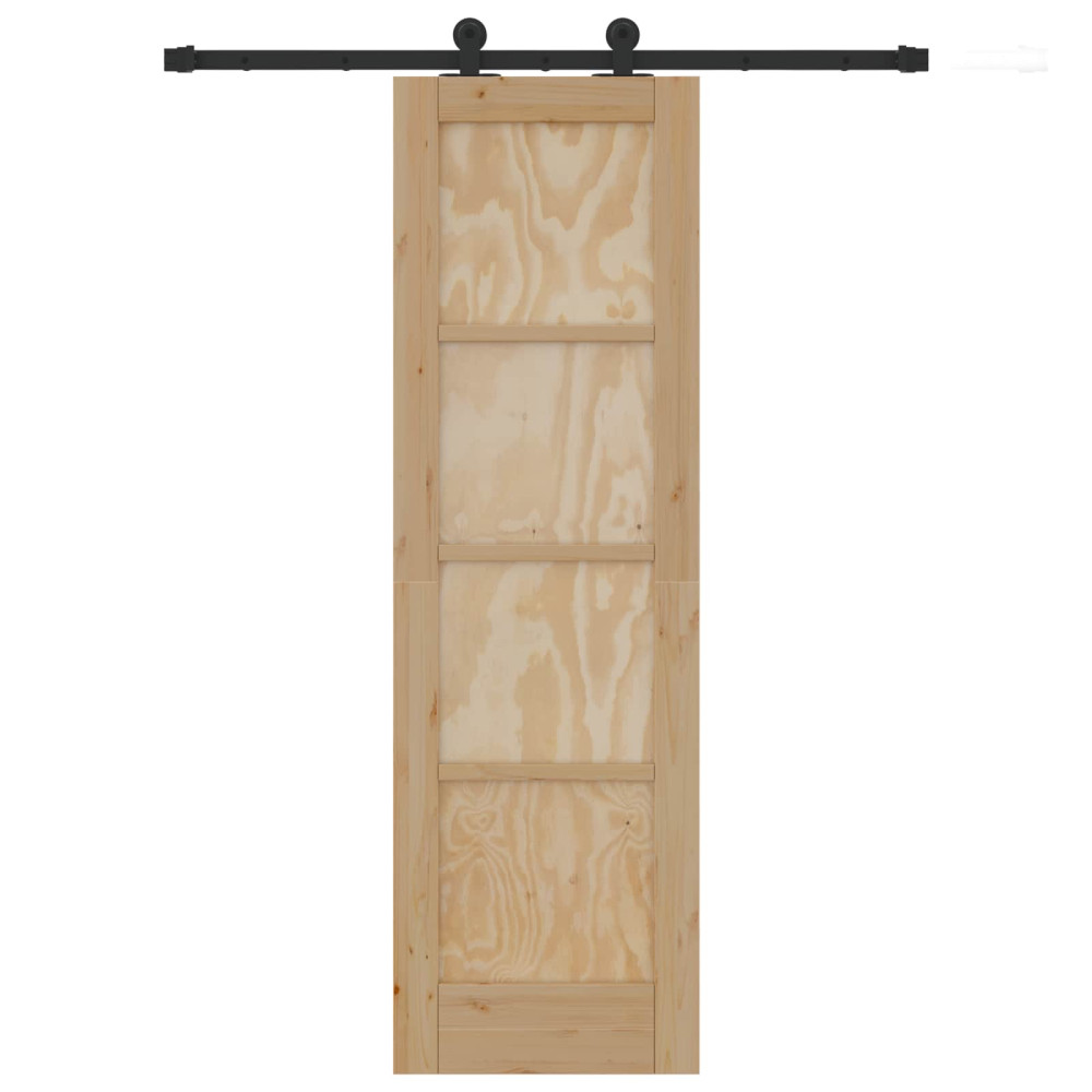 Produktbild för Skjutdörr ORKDAL Naturlig 61 x 198,5 cm Massiv furu