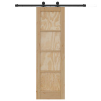 Produktbild för Skjutdörr ORKDAL Naturlig 61 x 198,5 cm Massiv furu