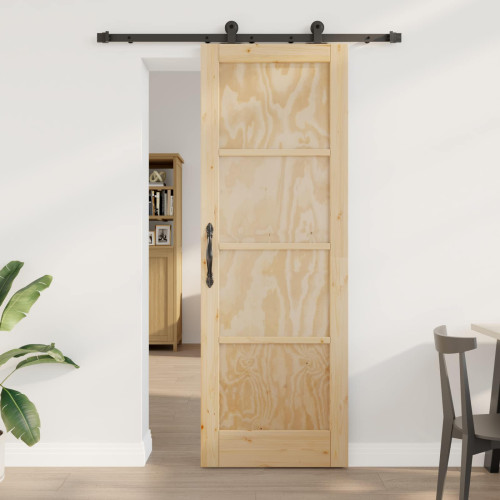 vidaXL Skjutdörr ORKDAL Naturlig 73,5 x 211 cm Massiv furu