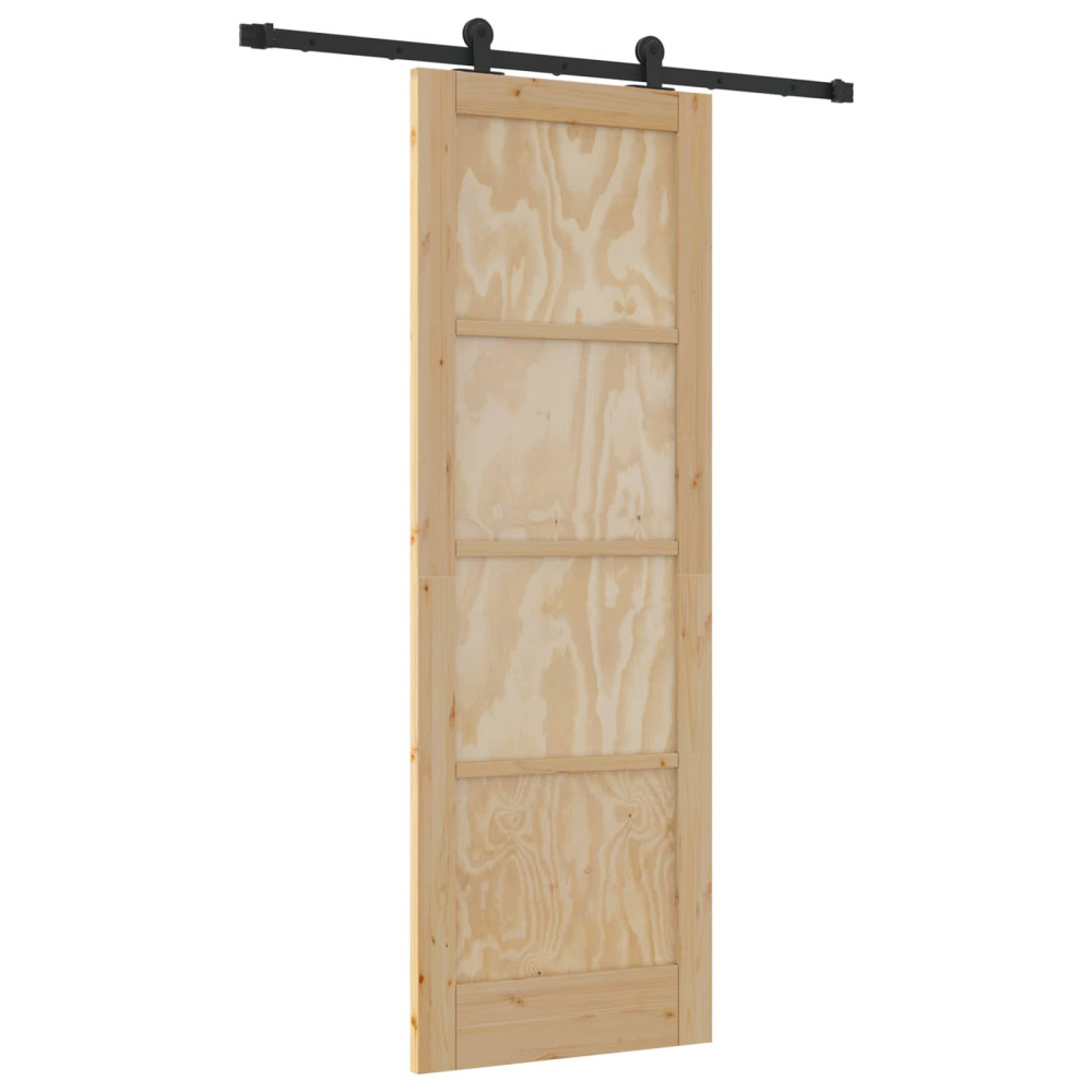 Produktbild för Skjutdörr ORKDAL Naturlig 73,5 x 211 cm Massiv furu