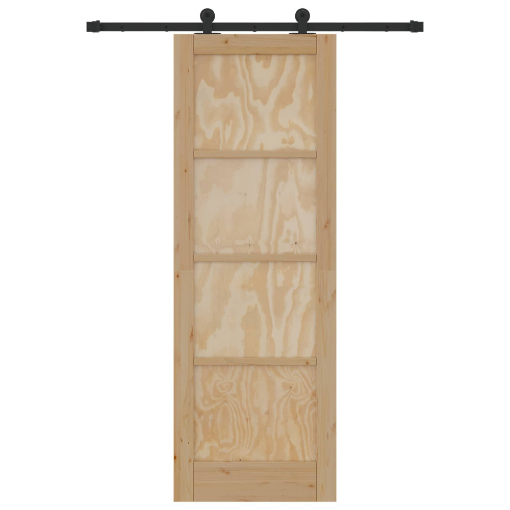 Produktbild för Skjutdörr ORKDAL Naturlig 73,5 x 211 cm Massiv furu