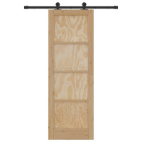 Produktbild för Skjutdörr ORKDAL Naturlig 73,5 x 211 cm Massiv furu
