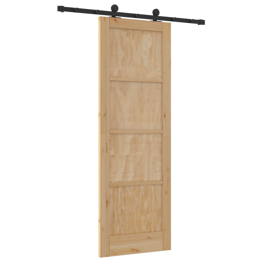 Produktbild för Skjutdörr ORKDAL Naturlig 73,5 x 211 cm Massiv furu