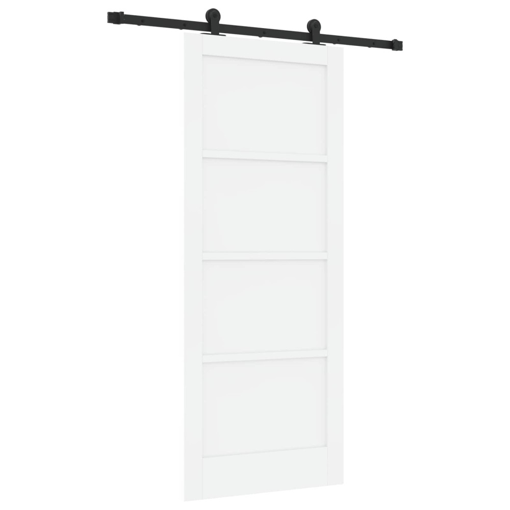 Produktbild för Skjutdörr ORKDAL Vit 83 x 202 cm Massiv furu