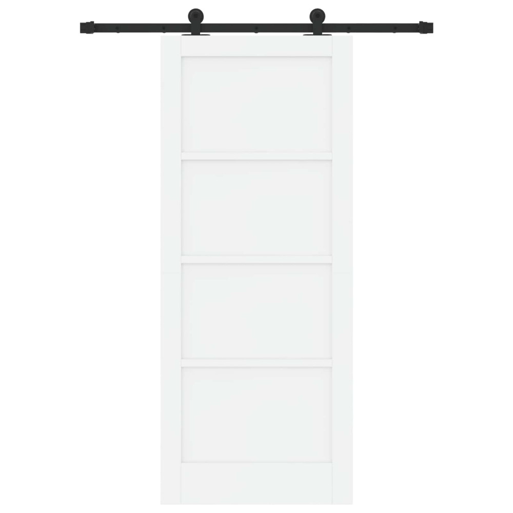 Produktbild för Skjutdörr ORKDAL Vit 83 x 202 cm Massiv furu