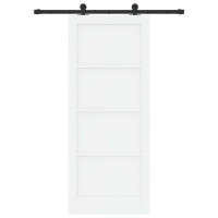 Produktbild för Skjutdörr ORKDAL Vit 83 x 202 cm Massiv furu