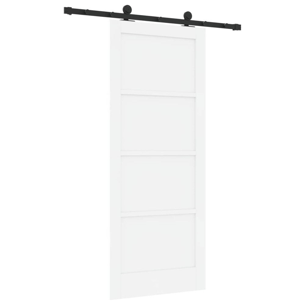 Produktbild för Skjutdörr ORKDAL Vit 83 x 202 cm Massiv furu