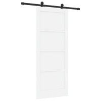 Produktbild för Skjutdörr ORKDAL Vit 83 x 202 cm Massiv furu