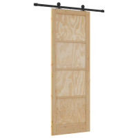 Produktbild för Skjutdörr ORKDAL Naturlig 83 x 232 cm Massiv furu