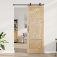 Produktbild för Skjutdörr ORKDAL Naturlig 83 x 232 cm Massiv furu