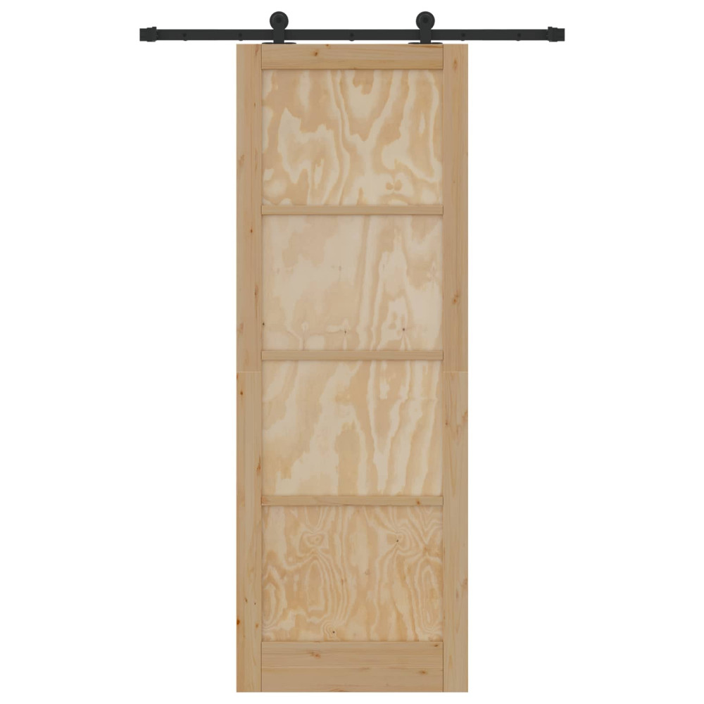 Produktbild för Skjutdörr ORKDAL Naturlig 83 x 232 cm Massiv furu
