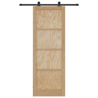 Produktbild för Skjutdörr ORKDAL Naturlig 83 x 232 cm Massiv furu