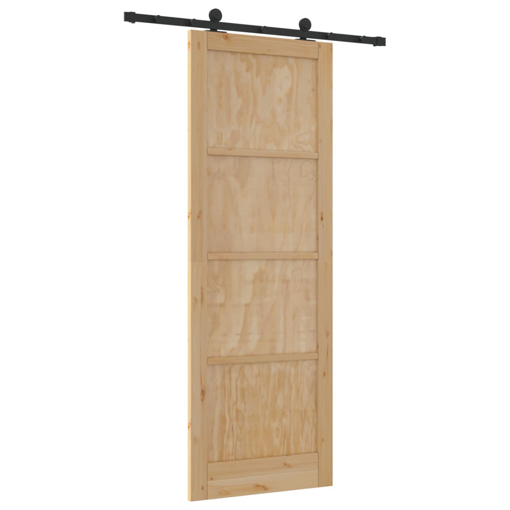 Produktbild för Skjutdörr ORKDAL Naturlig 83 x 232 cm Massiv furu