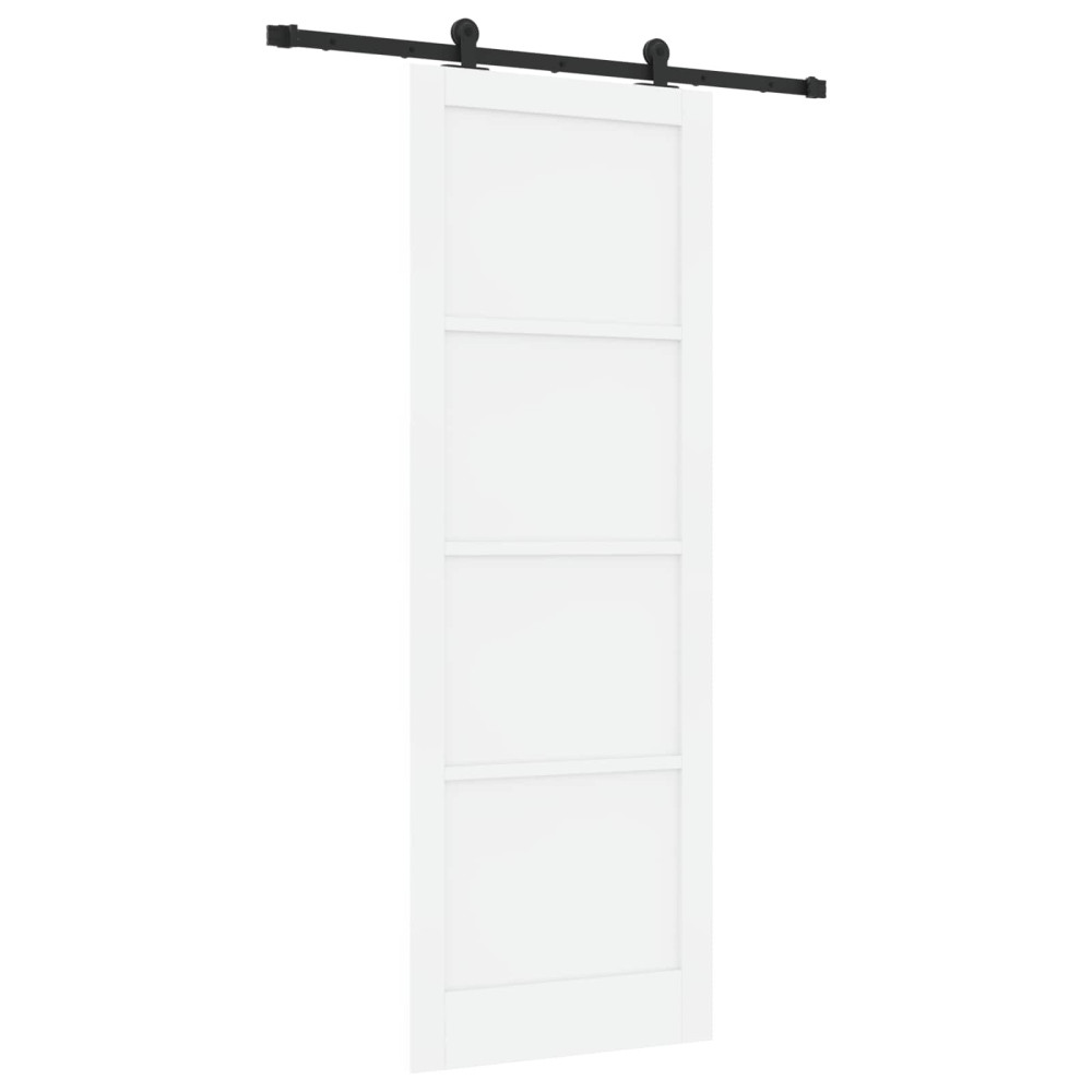 Produktbild för Skjutdörr ORKDAL Vit 83 x 232 cm Massiv furu