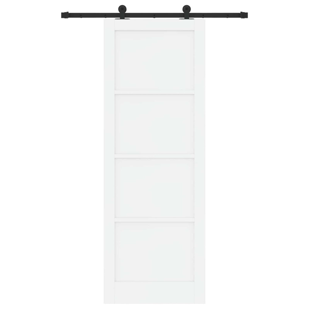 Produktbild för Skjutdörr ORKDAL Vit 83 x 232 cm Massiv furu