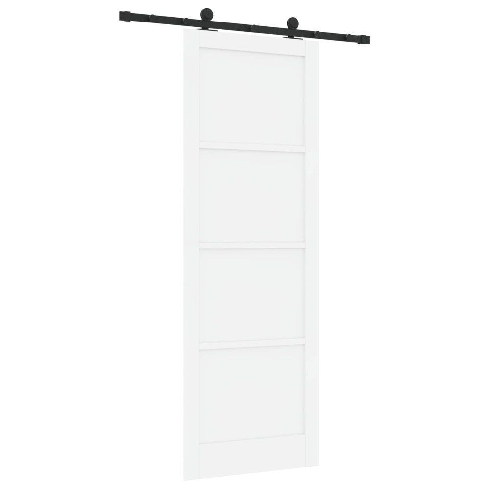 Produktbild för Skjutdörr ORKDAL Vit 83 x 232 cm Massiv furu