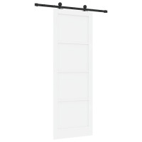 Produktbild för Skjutdörr ORKDAL Vit 83 x 232 cm Massiv furu