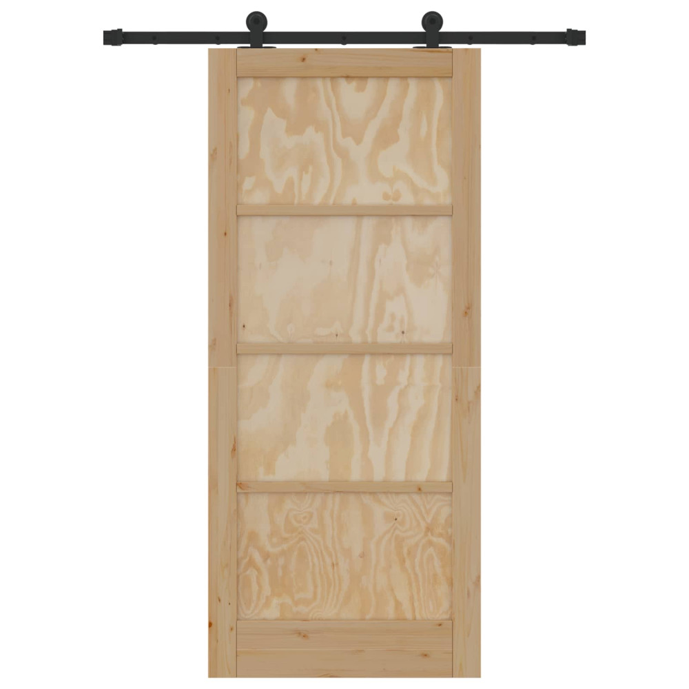 Produktbild för Skjutdörr ORKDAL Naturlig 86 x 198,5 cm Massiv furu