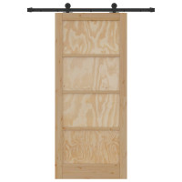Produktbild för Skjutdörr ORKDAL Naturlig 86 x 198,5 cm Massiv furu