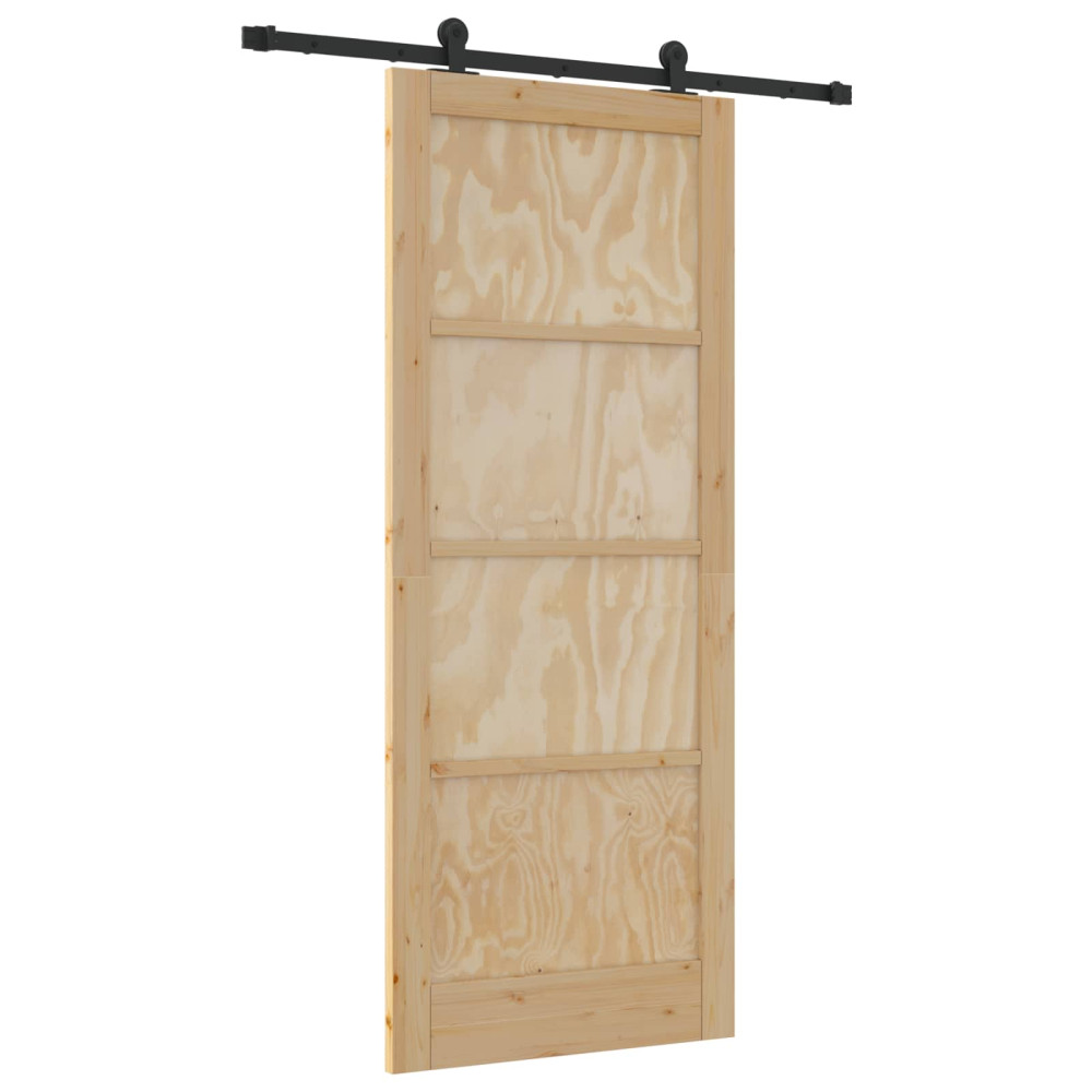 Produktbild för Skjutdörr ORKDAL Naturlig 86 x 211 cm Massiv furu
