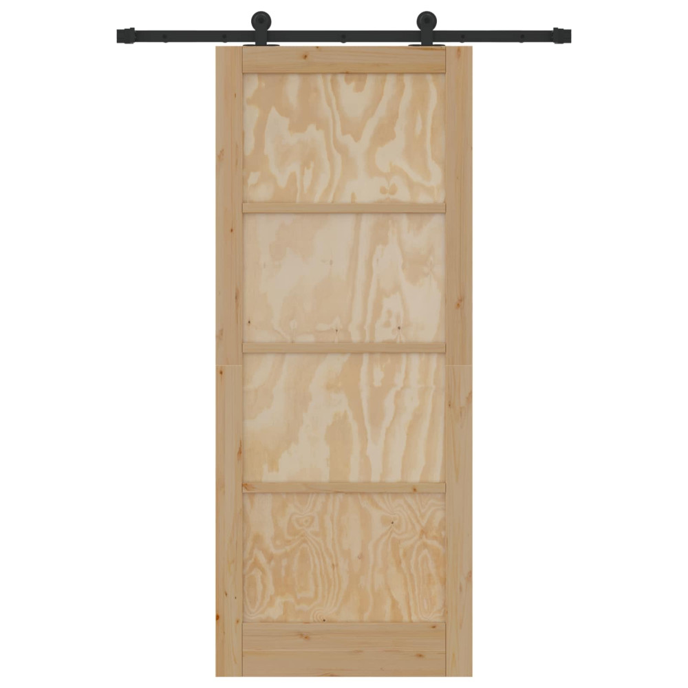 Produktbild för Skjutdörr ORKDAL Naturlig 86 x 211 cm Massiv furu