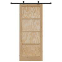 Produktbild för Skjutdörr ORKDAL Naturlig 86 x 211 cm Massiv furu