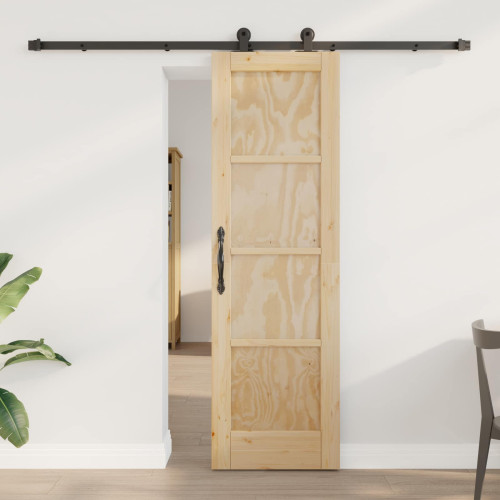 vidaXL Skjutdörr ORKDAL Naturlig 61 x 198,5 cm Massiv furu