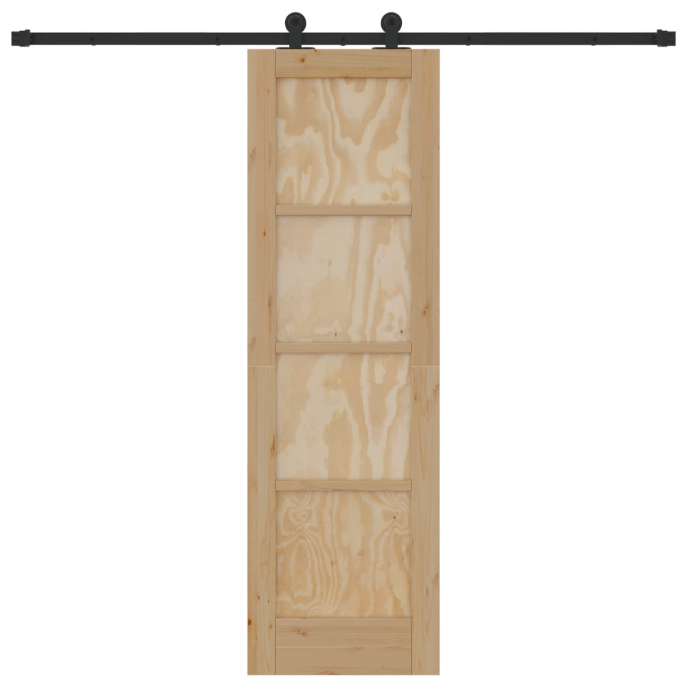 Produktbild för Skjutdörr ORKDAL Naturlig 61 x 198,5 cm Massiv furu