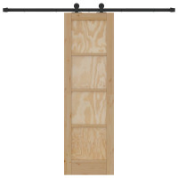 Produktbild för Skjutdörr ORKDAL Naturlig 61 x 198,5 cm Massiv furu