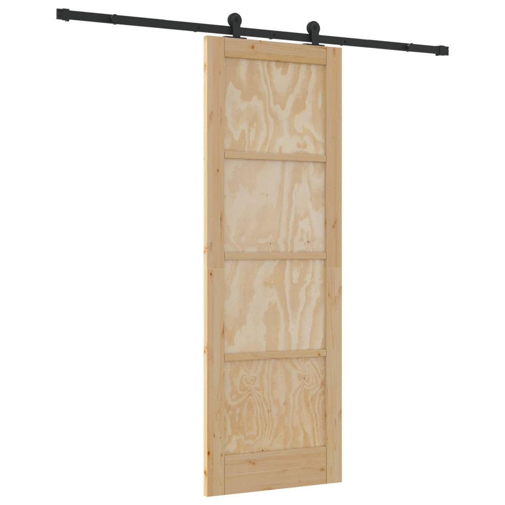 Produktbild för Skjutdörr ORKDAL Naturlig 73,5 x 211 cm Massiv furu