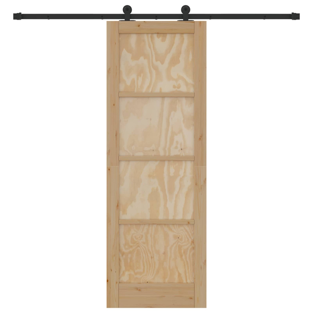 Produktbild för Skjutdörr ORKDAL Naturlig 73,5 x 211 cm Massiv furu