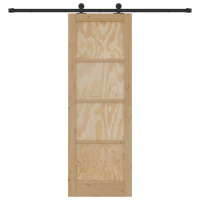 Produktbild för Skjutdörr ORKDAL Naturlig 73,5 x 211 cm Massiv furu
