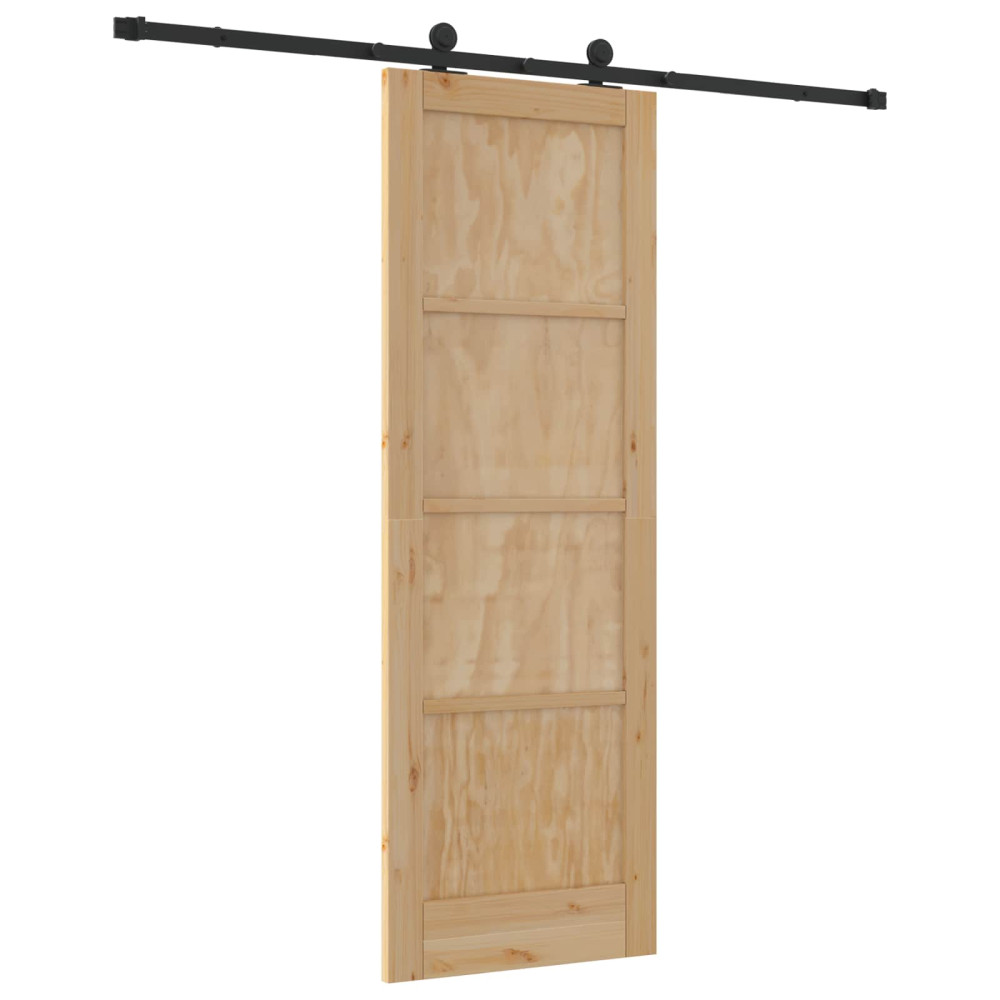 Produktbild för Skjutdörr ORKDAL Naturlig 73,5 x 211 cm Massiv furu