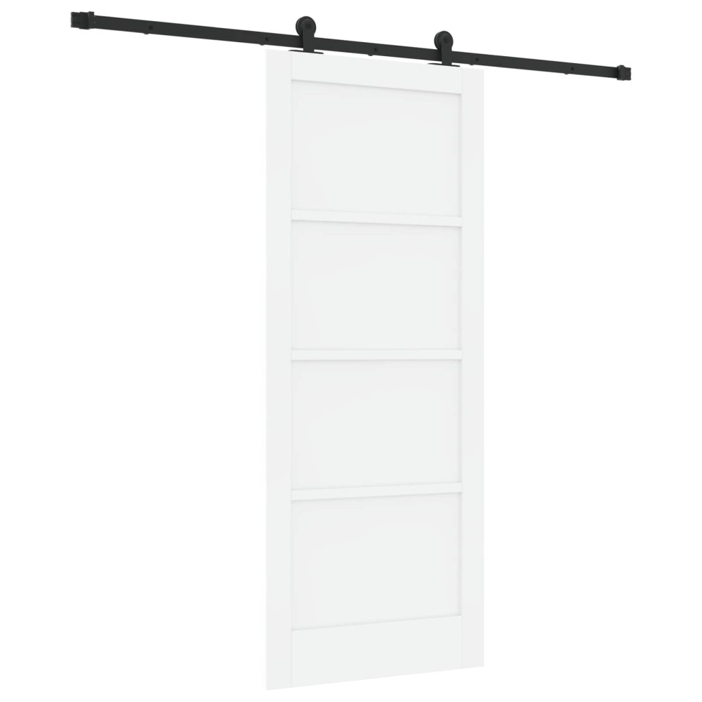 Produktbild för Skjutdörr ORKDAL Vit 83 x 202 cm Massiv furu