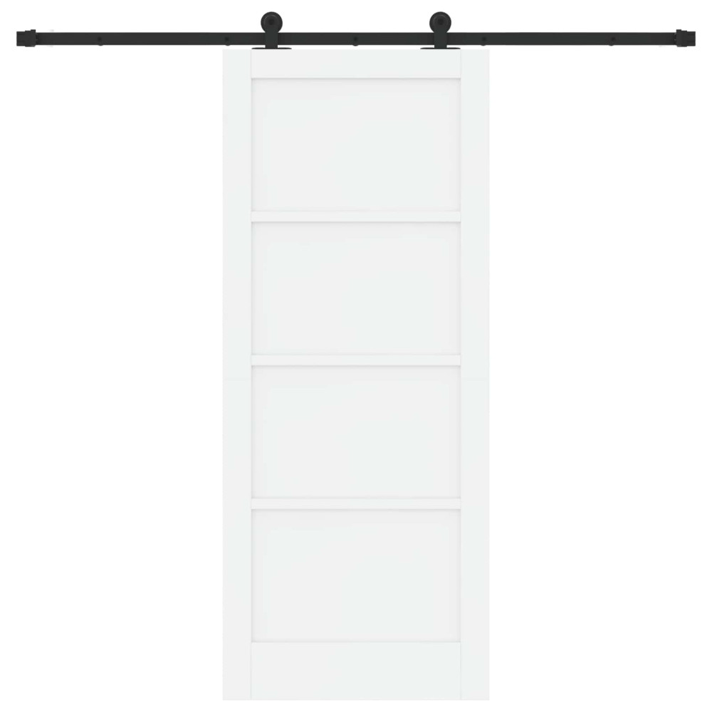 Produktbild för Skjutdörr ORKDAL Vit 83 x 202 cm Massiv furu