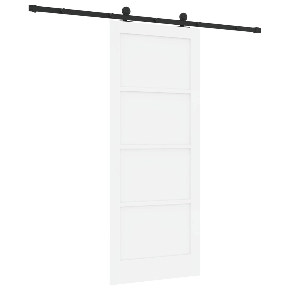 Produktbild för Skjutdörr ORKDAL Vit 83 x 202 cm Massiv furu