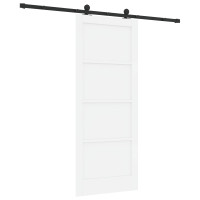 Produktbild för Skjutdörr ORKDAL Vit 83 x 202 cm Massiv furu