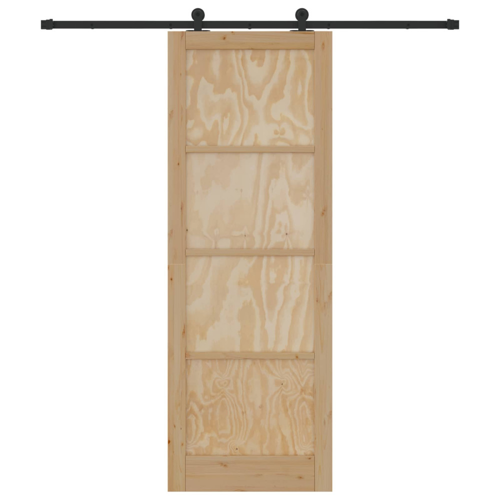 Produktbild för Skjutdörr ORKDAL Naturlig 83 x 232 cm Massiv furu