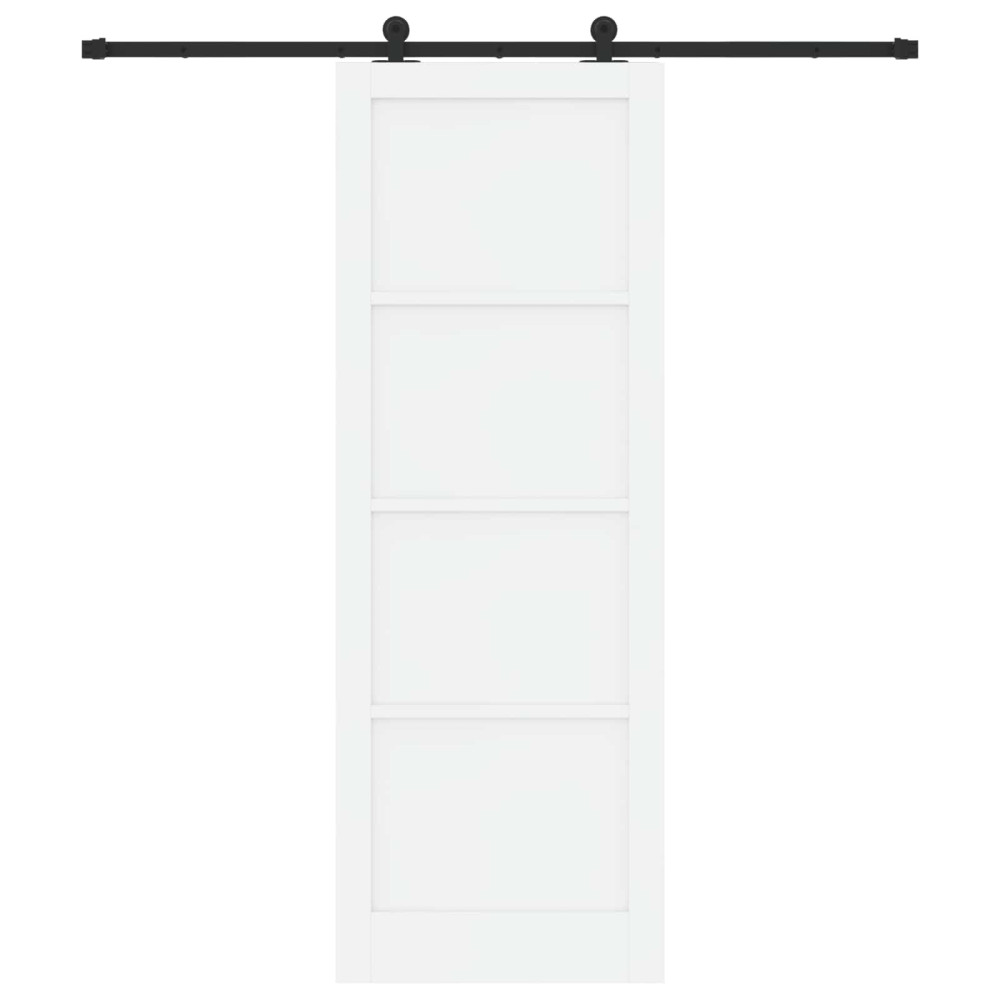 Produktbild för Skjutdörr ORKDAL Vit 83 x 232 cm Massiv furu