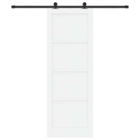 Produktbild för Skjutdörr ORKDAL Vit 83 x 232 cm Massiv furu