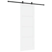 Produktbild för Skjutdörr ORKDAL Vit 83 x 232 cm Massiv furu