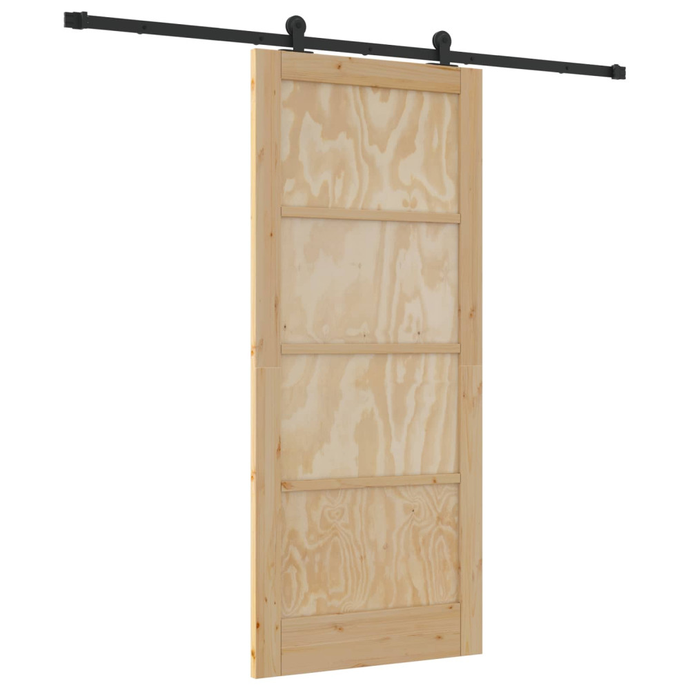 Produktbild för Skjutdörr ORKDAL Naturlig 86 x 198,5 cm Massiv furu