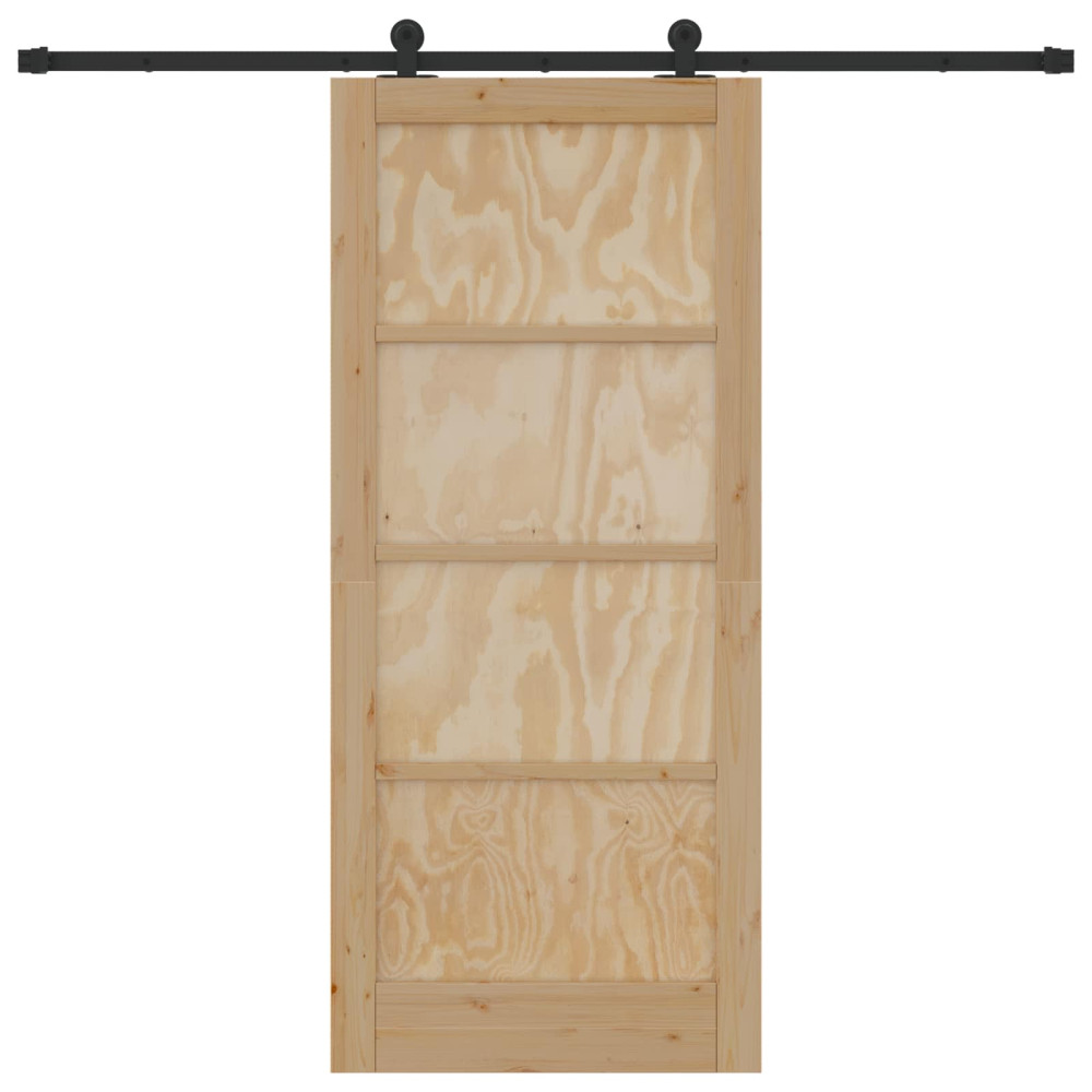 Produktbild för Skjutdörr ORKDAL Naturlig 86 x 198,5 cm Massiv furu