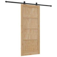 Produktbild för Skjutdörr ORKDAL Naturlig 86 x 198,5 cm Massiv furu