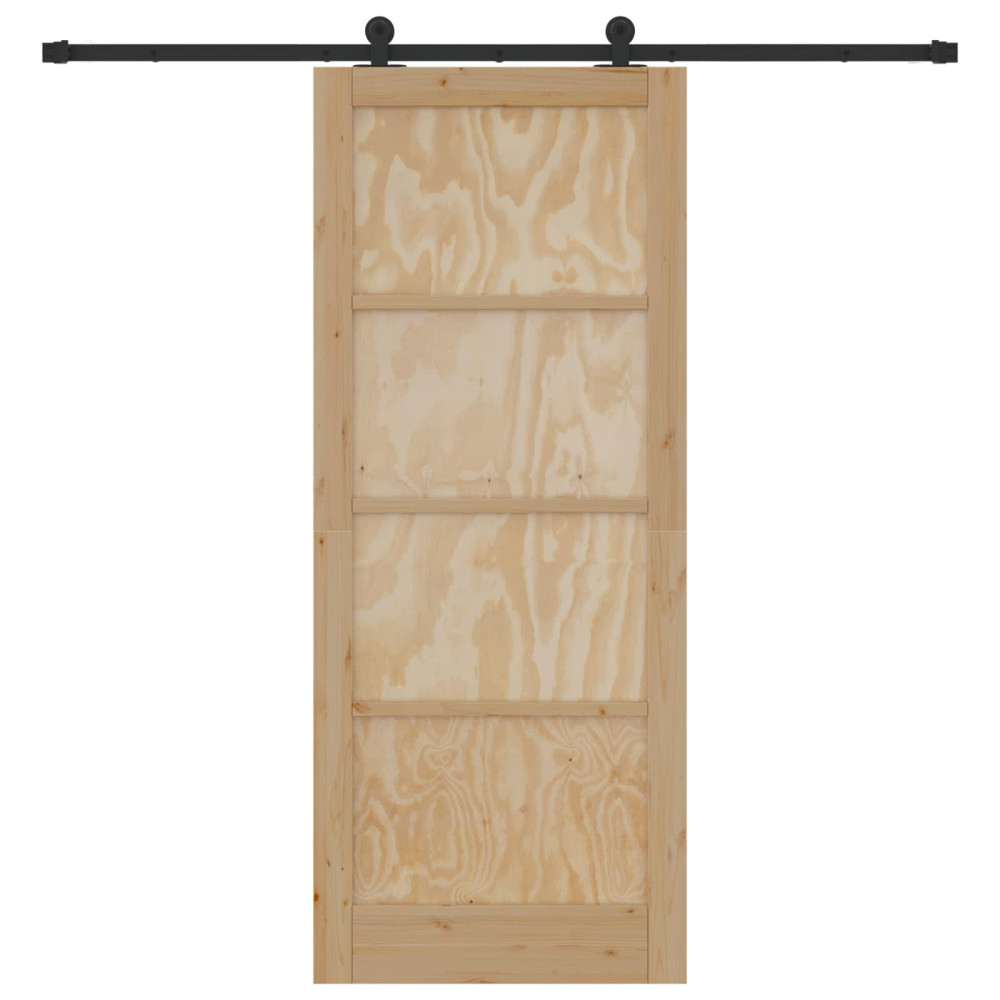 Produktbild för Skjutdörr ORKDAL Naturlig 86 x 211 cm Massiv furu