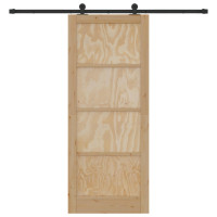 Produktbild för Skjutdörr ORKDAL Naturlig 86 x 211 cm Massiv furu