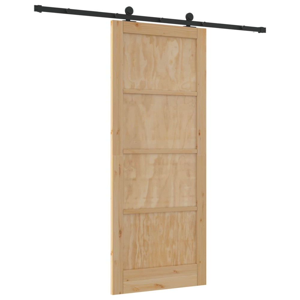 Produktbild för Skjutdörr ORKDAL Naturlig 86 x 211 cm Massiv furu