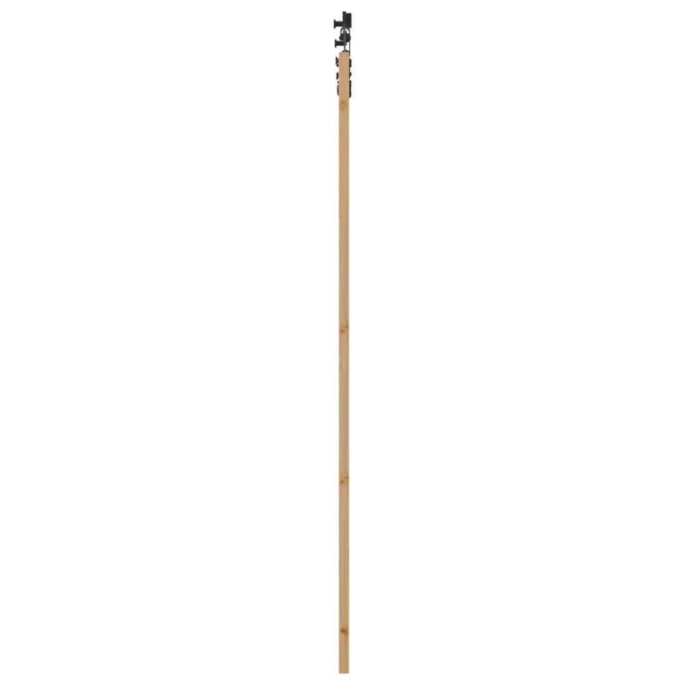Produktbild för Skjutdörr Naturlig och svart 83 x 232 cm Massiv furu
