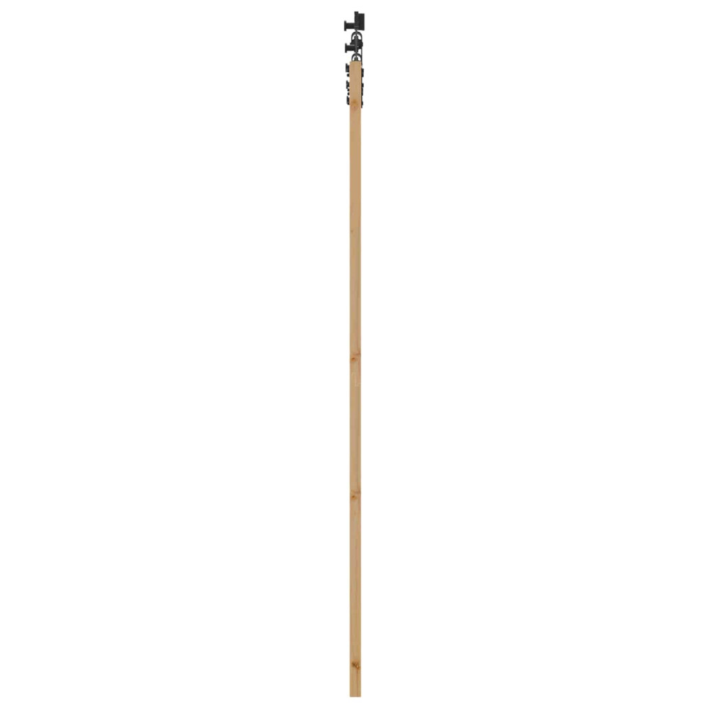 Produktbild för Skjutdörr Naturlig och svart 73,5 x 211 cm Massiv furu