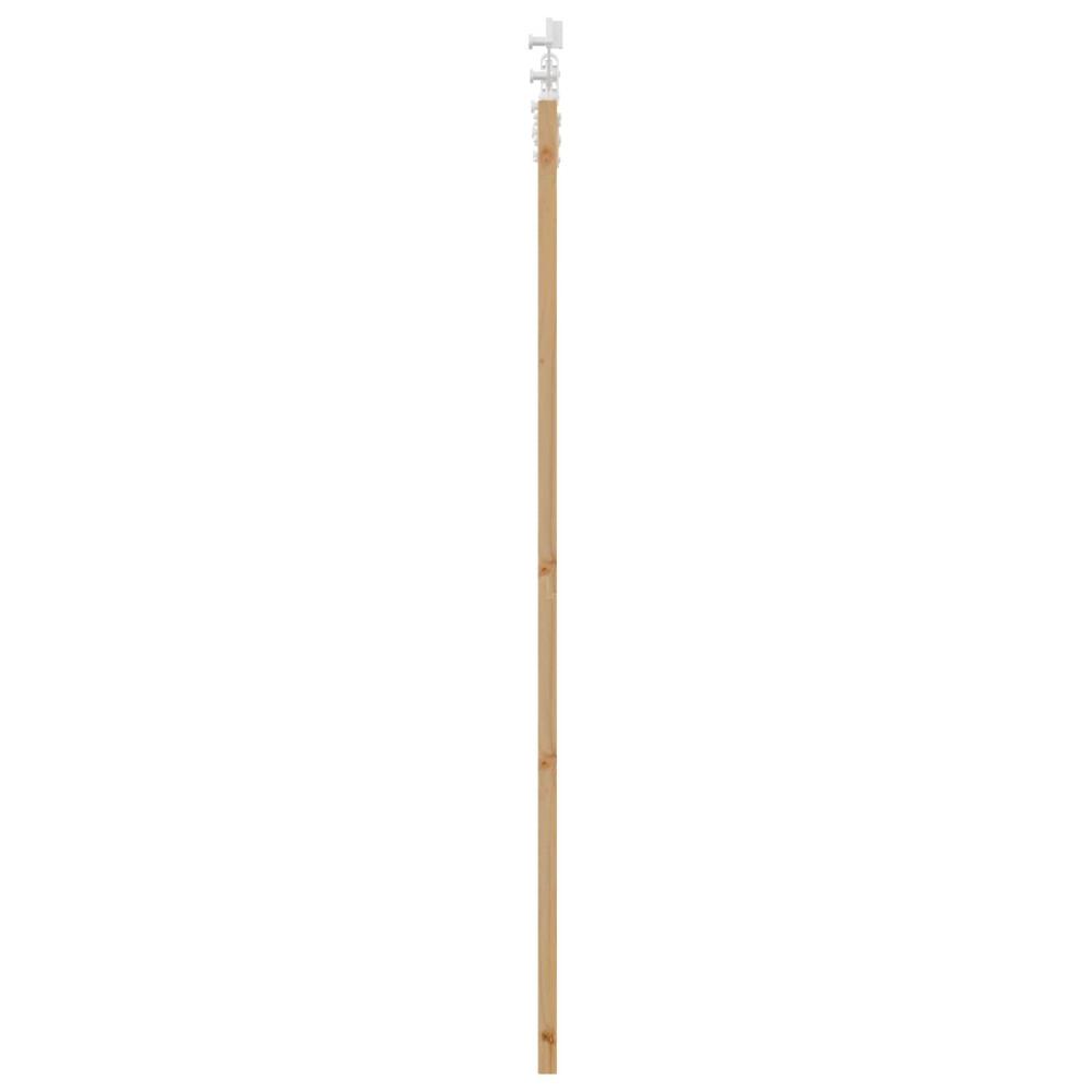 Produktbild för Skjutdörr Naturlig och vit 61 x 198,5 cm Massiv furu
